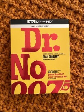 Dr. No 4K Ultra HD Blu-ray - Yellow & Red Retro Cover